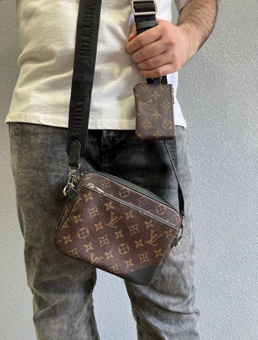 Torba ramie saszetka listonoszka Louis Vuitton, Gucci Armani LV meski