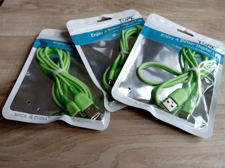 Kabel USB - C. Nowy, szybkie ładowanie. Super jakość!