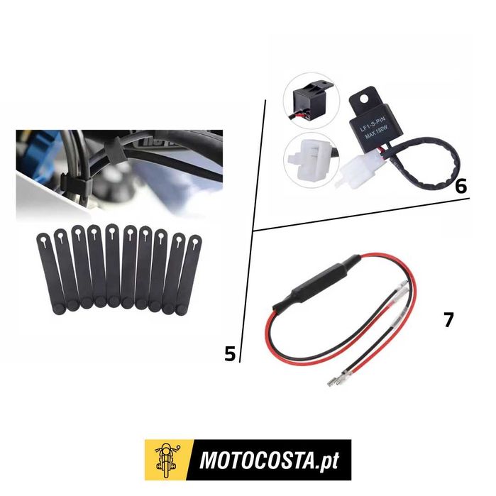 Relés e Componentes Elétricos - Piscas, Resistências - MOTOCOSTA