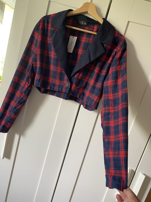 Nowy żakiet na jeden guzik krótki vintage preppy retro Cider 40 L