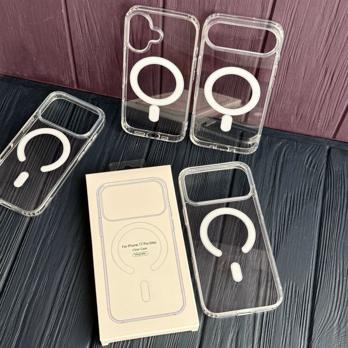 Всі моделі! Чохол Clear Case with MagSafe для iPhone 17 17 pro 17 pro max та інші / Прозорий чохол з Магсейф на Айфон / Чехол для телефона iPhone