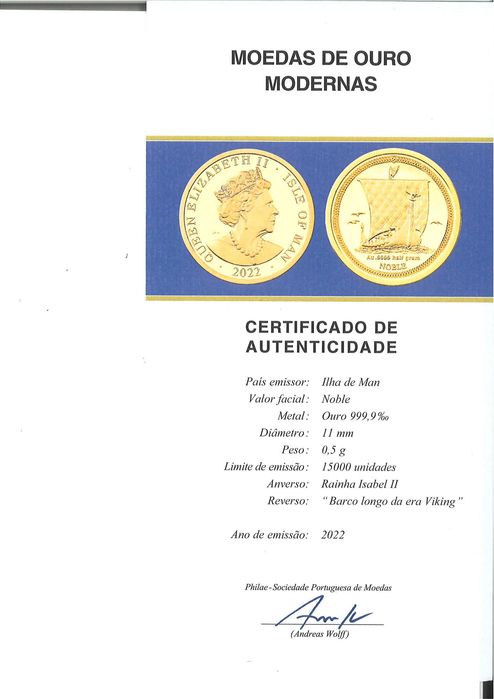 Moedas de ouro modernas