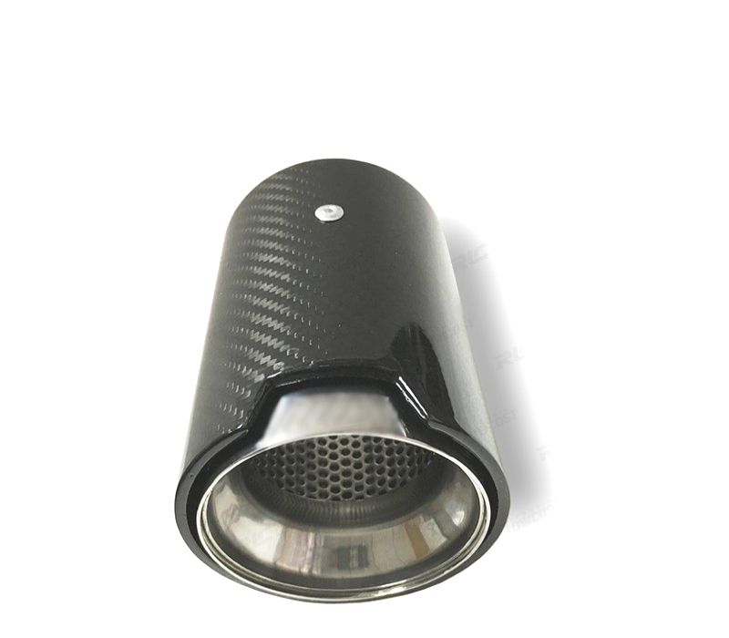 PONTEIRA DE ESCAPE BMW LOOK M CARBONO REDONDA