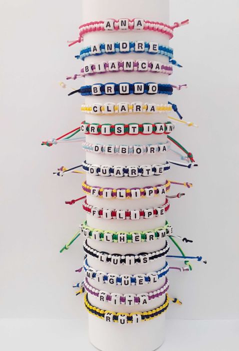 Pulseiras macramê personalizadas
