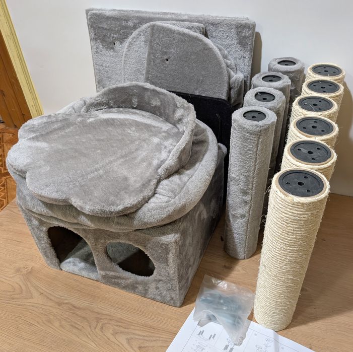 La Digue Iii Drapak Dla Kota Jasnoszary 49X49X163Cm - Uszkodzony DUŻY