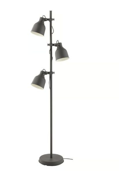 Lampa stojaca szara