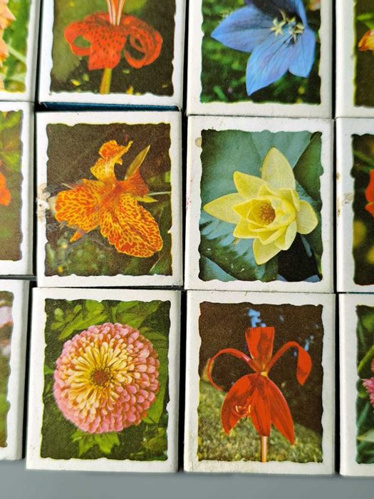 Coleção Fósforos Monte-Mar Grande Luxo "Flores" - Estado Impecável