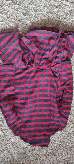 Tunika sukienka w kratę S 36 Rosienne