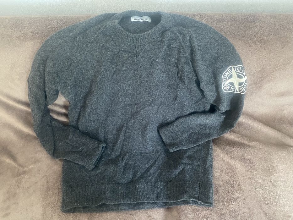 Stone Island rozmiar L Big Logo swetr sweter wełna NIE GRYZIE :)