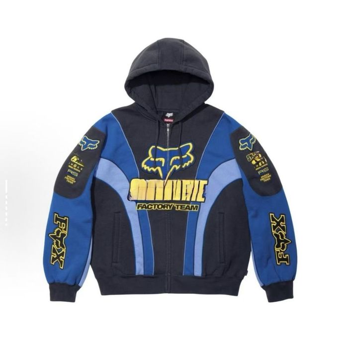 Supreme　22FW Currency Jacquard Zip L/S　L Supreme Currency Jacquard Zip L/S Polo BlueSupreme Currency