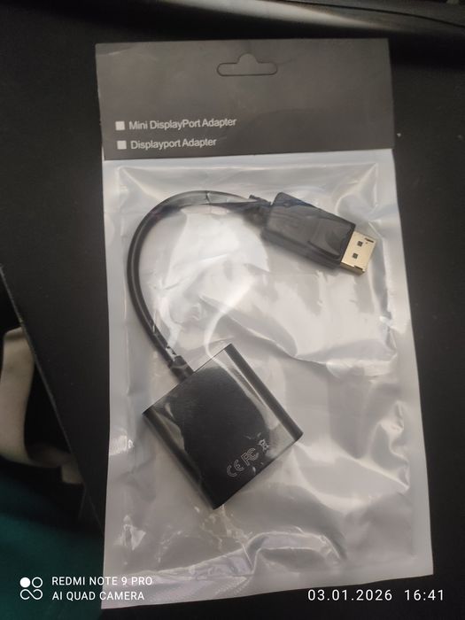 Перехідник displayport vga