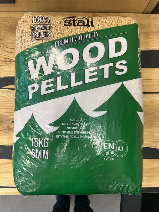 Pellet Drzewny Certyfikowany JASNY 100% Sosna Sosnowy Pelet Czysty A1