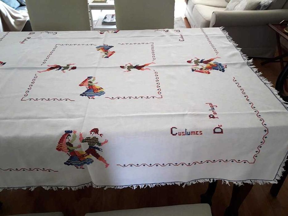 Toalha antiga de Ponto Cruz