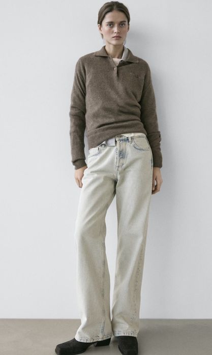 Джинси MID-RISE WIDE-LEG JEANS  Massimo Duttі 38,40