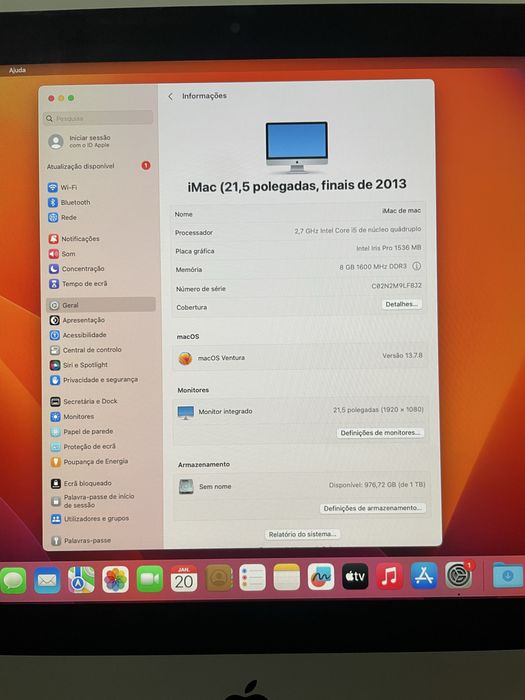iMac 2013 21.5” teclado rato apple