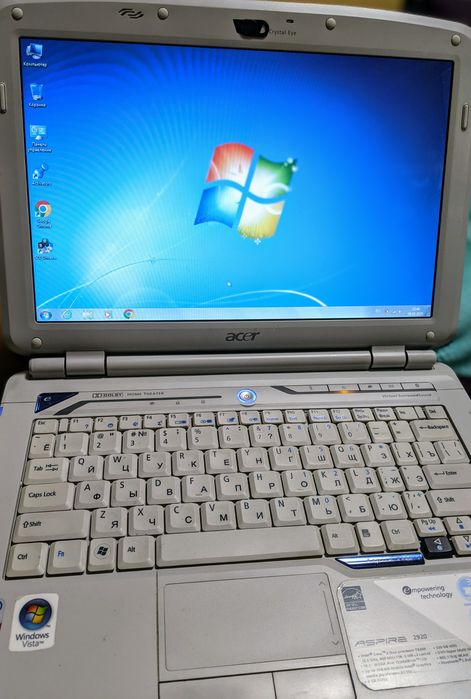 Ноутбук Acer aspire 2920 12.1" Intel core 2 duo t9300 4 ГБ, ssd  240
