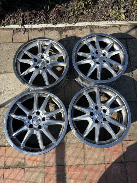 Oryginalne felgi OZ RACING 5x112 18 cali Audi VW Seat Mercedes chromowany rant