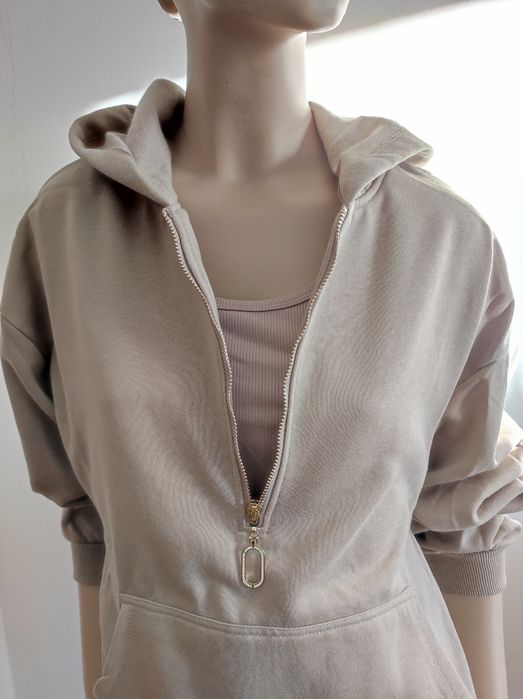 Damski 3częściowy komplet bluza top leginsy