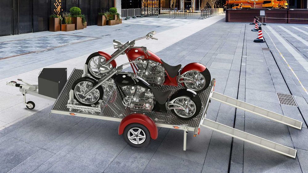 Причіп/причеп для мотоцикла TITAN LORGANO-Pragmatec 1800 кг