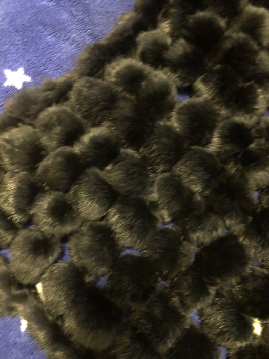 Шаль мех черная