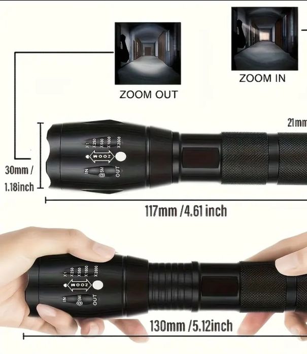 Портативний тактичний алюмінієвий ліхтарик LiHangStar