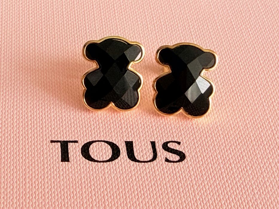 Wyprzedaz Tous color onyks nowe kolczyki 1.6 cm