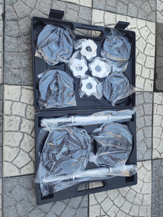 Kit Halteres Ajustáveis 20kg YourFit + Caixa Original | Treino Completo em Casa