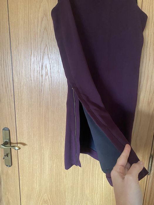 Vestido MIDI zara burgundy tam M