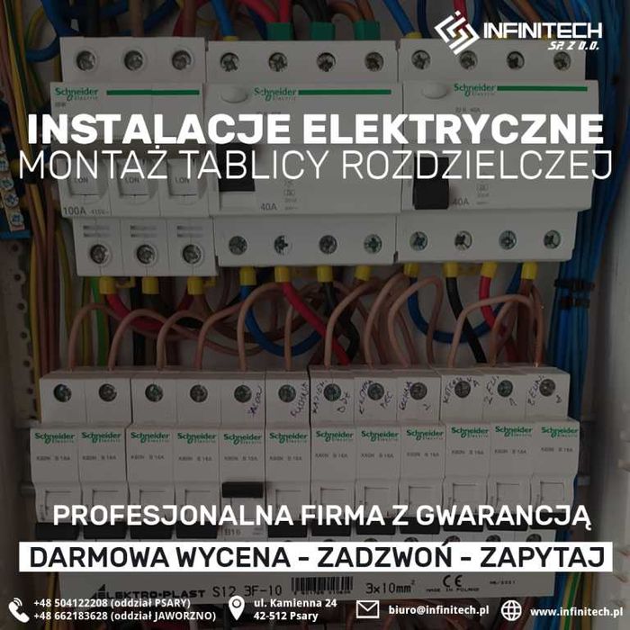 Elektryk, alarm, monitoring, pomiary, protokoły
