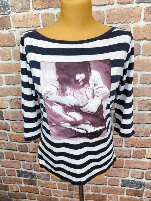Mango koszulka bluzka z rękawem 3/4 s/m