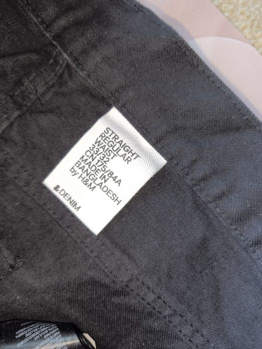 Spodnie jeansowe męskie czarne  33/32 jeans Denim H&M