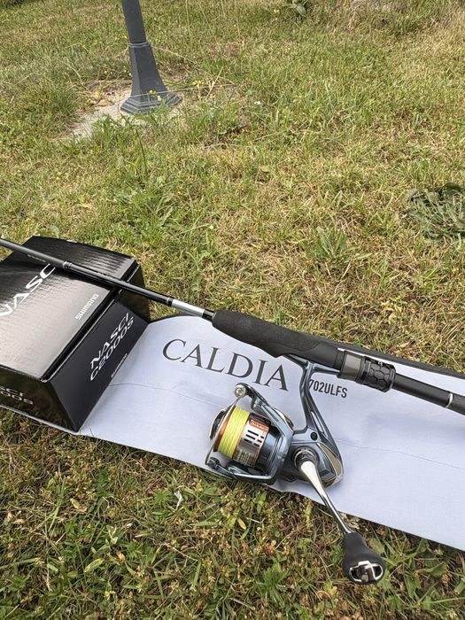 Zestaw spinningowy daiwa caldia shimano nasci
