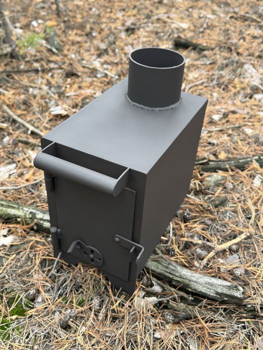 Міні дров’яна піч-буржуйка – тепло до 20 м², лише 12 кг!