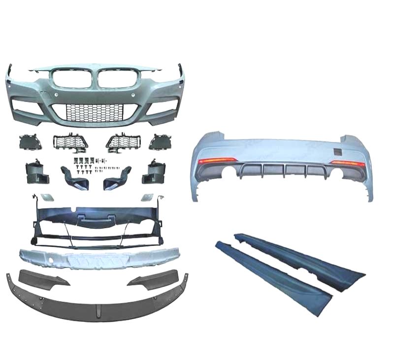 KIT CARROÇARIA BMW F31 TOURING LOOK M PERFORMANCE SAÍDA SIMPLES AMBOS LADOS