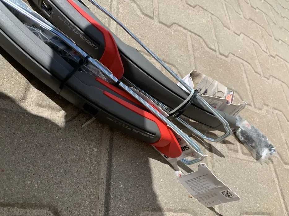 Błotniki rowerowe Simpla Ubiquit 28" 45mm grafitowe pełne wsporniki