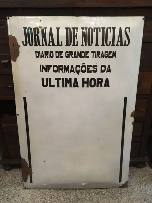 Placa esmaltada antiga e rara