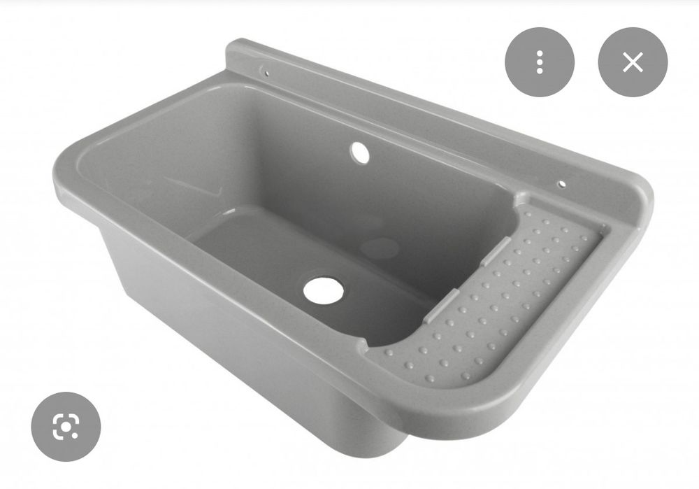 Zlew gospodarczy. Plastikowy. 50 cm szerokość.