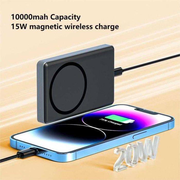 Павербанк MagSafe ultra slim 10000mAh 5000mAh 20W Повербанк магсейф