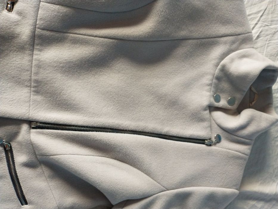 Płaszcz wełniany GemStel r.L r.40 42 zimowy beżowy elegancki ślubny