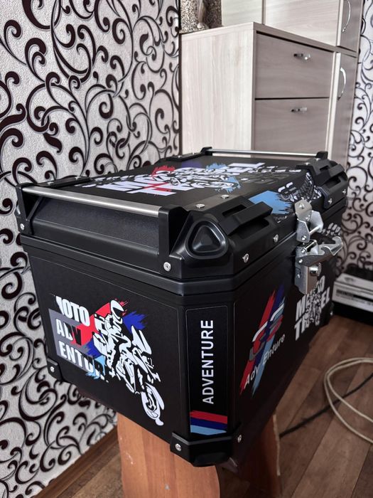 Кофр мото ендуро алюміній якість і розмальовка суперРозмір 460*400*330