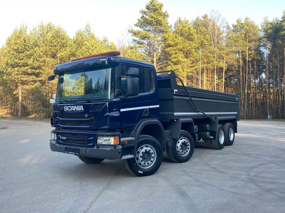 Scania P410  8X4, tara 12500, WAGA W KIPRZE! duża ładowność, automatyczna plandeka