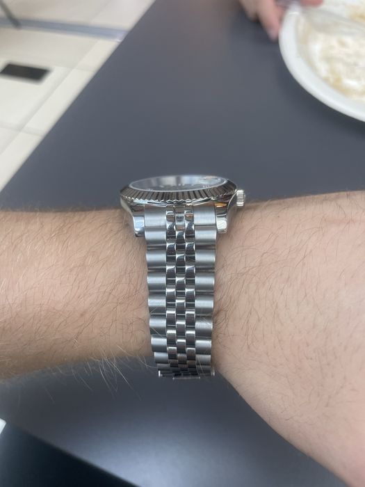 Seiko Mod Date Just Green Marbel