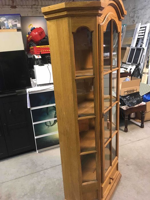 Witryna kredens dąb rustykalny