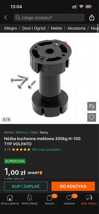 4 nogi do szafki