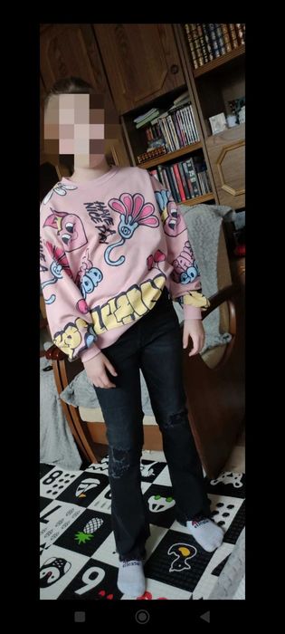 Jeansy Zara dziewczęce 152 dzwony, rozszerzane