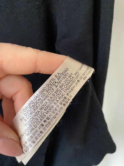 Massimo Dutti czarny klasyczny sweter z bufiastymi rękawami S 36 Wełna Jedwab Wool Silk