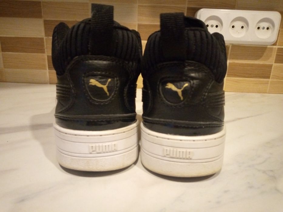 Кеды, кроссовки сникерсы  женские  демисезон Puma Skye Demi Black . Натуральная кожа. Размер 37