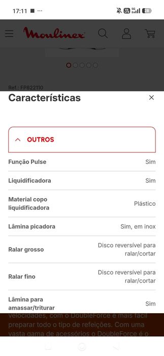 Robot cozinha Moulinex