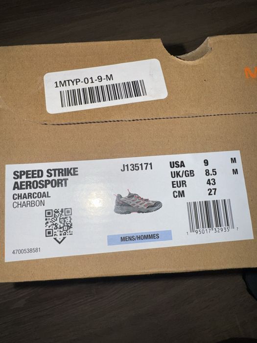 Чоловічі кросівки MERRELL Speed Strike Aerosport 43 (27 см)