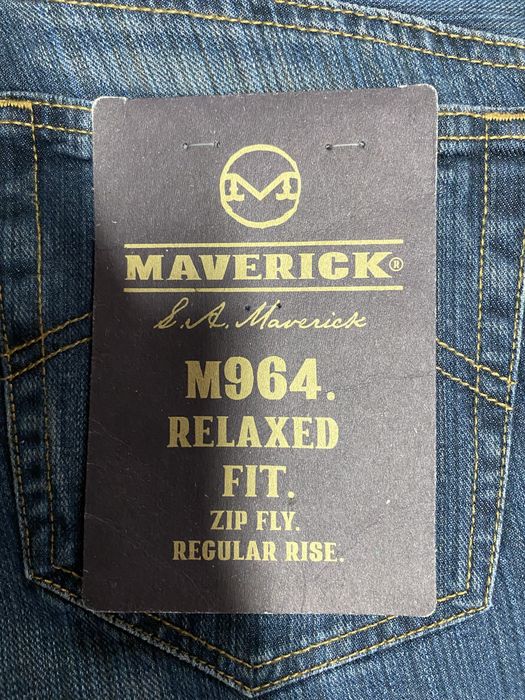 Spodnie męskie jeans 31/34 pas 82 cm komplet 2 sztuki Maverick nowe granat